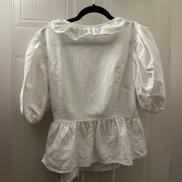 Boyish By Her Romeo Puff Sleeve Wrap Blouse - Picture 8 of 15